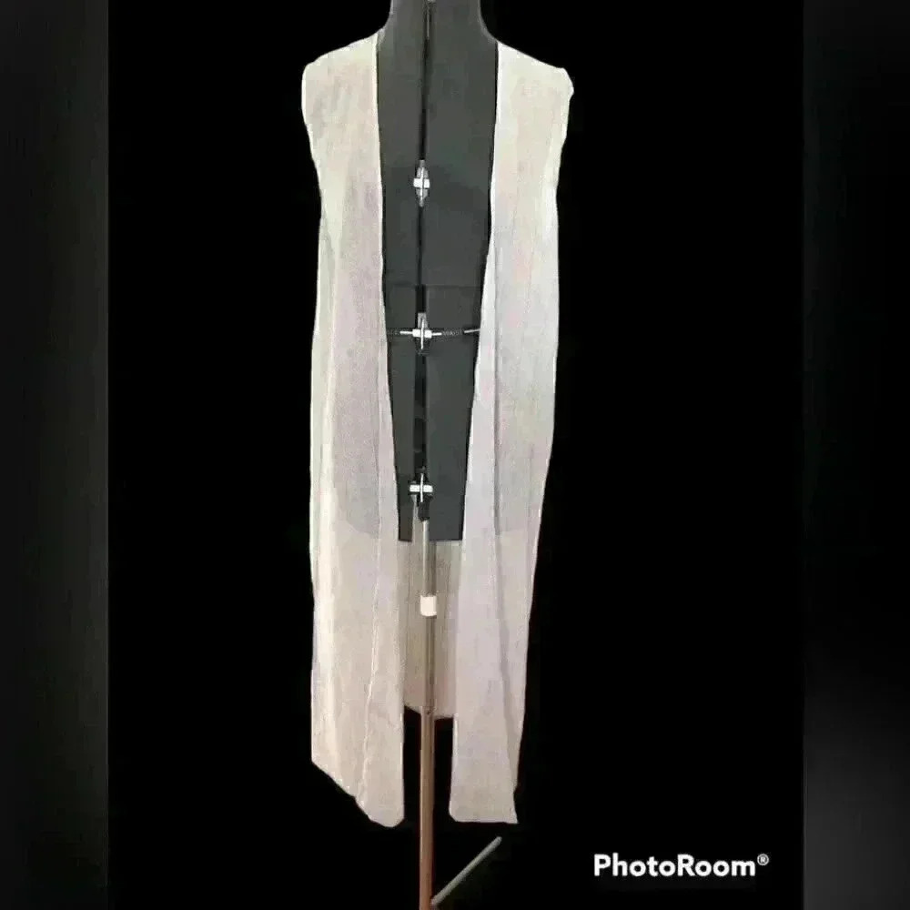 a. muse gray lightweight vest duster women Medium